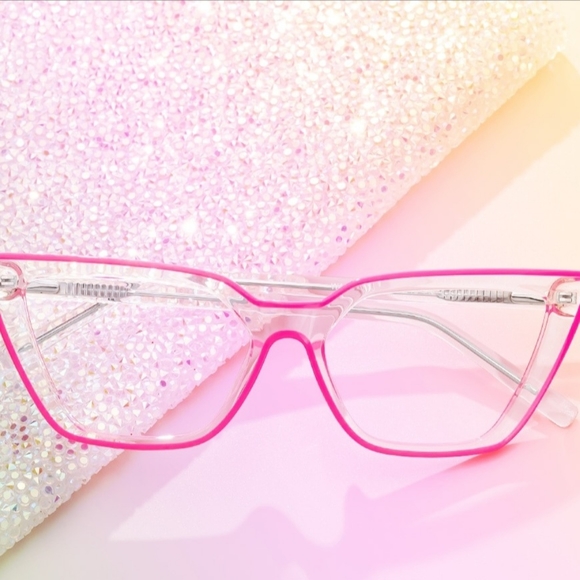 Beautiful Eyeglasses, very fashionable radiant Pink combined with White - Picture 14 of 16